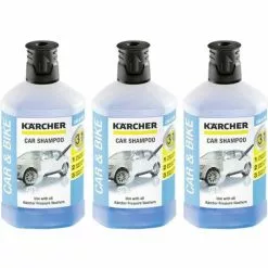 KARCHER Lot De 3 Shampoings De Voiture 3 En 1 Pour Nettoyeur Haute Pression Kärcher - Flacon De 1L.