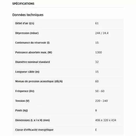 Karcher - Aspirateur Poussière 15L 1300W - T15/1 4 Karcher - Aspirateur Poussière 15L 1300W - T15/1 – Image 2