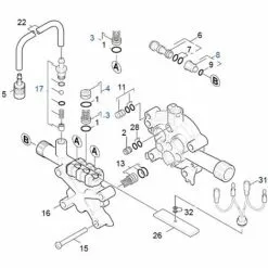 SOUPAPE D ASPIRATION COMPLETE REP 13 POUR NETTOYEUR HAUTE-PRESSION KARCHER - 458033000