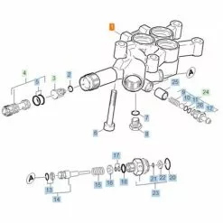 CULASSE REP1 POUR NETTOYEUR HAUTE-PRESSION KARCHER - 55502660