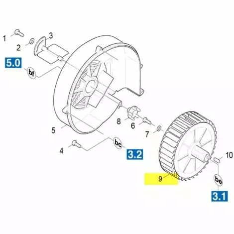 TURBINE DU VENTILATEUR POUR NETTOYEUR HAUTE-PRESSION KARCHER - 56000620 4 TURBINE DU VENTILATEUR POUR NETTOYEUR HAUTE-PRESSION KARCHER - 56000620 – Image 2