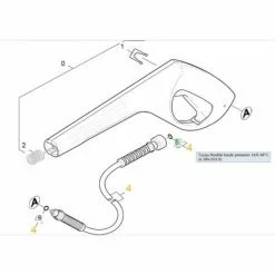 TUYAU FLEXIBLE HAUTE PRESSION 14/9 40°C POUR NETTOYEUR HAUTE-PRESSION KARCHER - 63905530