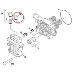 BOUCHON AVEC JOINT TORIQUE POUR NETTOYEUR HAUTE-PRESSION KARCHER - 69640320 -KARCHER Soldes 9494870 2