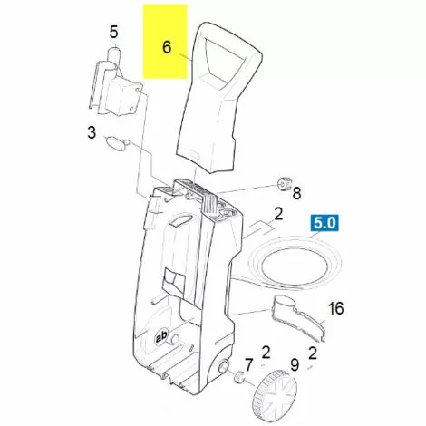POIGNEE DE TRANSPORT POUR NETTOYEUR HAUTE-PRESSION KARCHER - 90367240 6 POIGNEE DE TRANSPORT POUR NETTOYEUR HAUTE-PRESSION KARCHER - 90367240 – Image 4